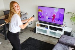 Wii aangesloten op een smart tv